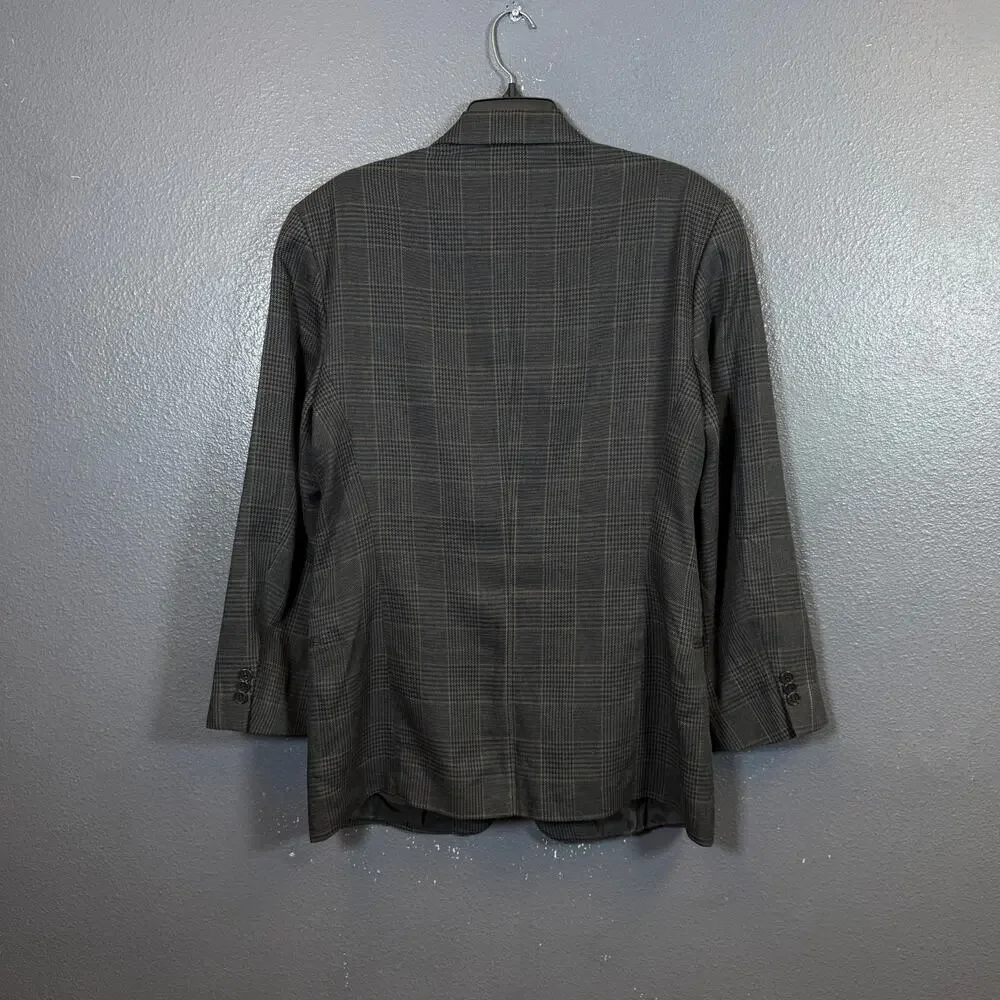Emporio Armani us40r men’s gray sport coat suit jacket 3 dots blazer